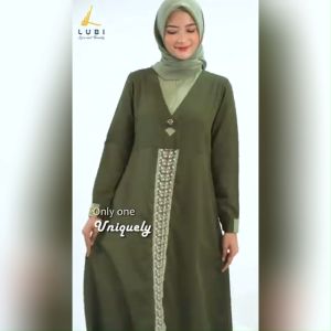 Terbaru Gamis Dress Premium Lubi Azura Fisha classic Premium