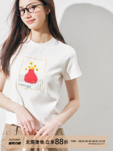 เสื้อยืดแขนสั้นผู้หญิง RPB Brand ทรงเข้ารูป ดีไซน์เรโทร ทรงเข้ารูป เสื้อเชิ้ตคอกลม ทรงเข้ารูป ฤดูร้อน 2025