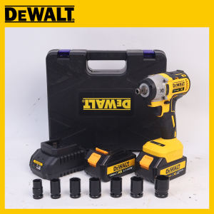 Car Tire Electric Impact Wrench Heavy Duty Cordless Brushless Wrench USA 198v 6.0AH 1300N.M Rechargeable 2 Batteries Wireless Electric Tools 14 to 20 Inch Comes with 7pc Sleeves Removal Tool for Car Motorcycl
