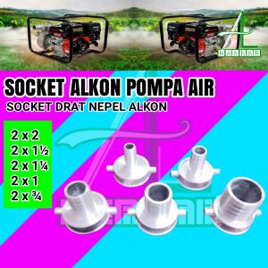 Soket Sok Drat Nepel Alkon Mesin Pompa Air Ukuran 2 Inch Socket Kopling Sock Sambungan Aluminium Water Pump Diesel Irigasi Sawah Robin Mini Honda Solat Tesla Vitara Nishikawa