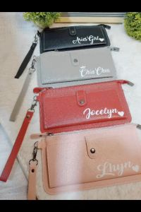 LONG WALLET WITH COINS slot MONEY & CARD HOLDER CUSTOMIZED NAME