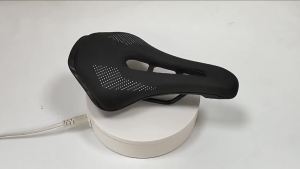 PINMOAP 1PC Hollow Mountain Bike Seat Breathable PVC Bike Saddle Comfortable And Non Slip Suitable For Mountain Road Bikes