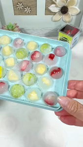 SET 5 KHAY LÀM ĐÁ VIÊN TRÒN 33 VIÊN - Khuôn Làm Thạch Chất Liệu Nhựa Cao Cấp An Toàn Size 18x11x3cm