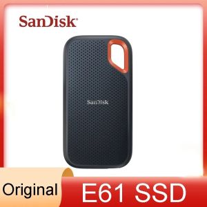 Sandisk SSD E61ดั้งเดิม1TB 2TB 4TB ดิสก์ภายนอกความเร็วสูงฮาร์ดไดรฟ์ดิสก์แบบแข็งสำหรับโน็คบุคตั้งโต๊ะ SSD แบบพกพา