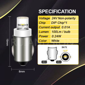 4Pcs 6V 12V 24V BA7S LLB281 GLB281 LED Car Bulb Interior Instrument Dashboard Light Auto Lamp White Red Yellow Green Blue