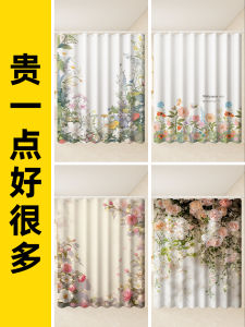 Rèm Tắm Dày Kiểu Mỹ Chống Thấm Nước Chống Mốc Phòng Tắm Rèm Tắm Vòi Sen Không Cần Khoan Thiết Kế Đơn Giản Phong Cách Hiện Đại