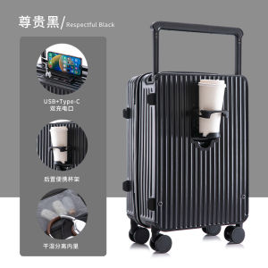 Durable Luggage Carry-On Suitcase 20 Inches Travel Bag for Men And Women Business OL Style Polyester Lining Zipper Closure