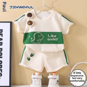 JIFANPAUL | Cute Summer Set for Kids Short Sleeve T-shirt and Shorts 2 Pieces
