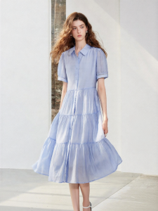Toyouth | Đầm Midi Dài Hình A từ Linen Viscose