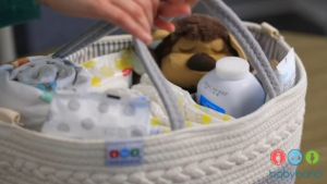 【COD】Mums Corner Caddy Bag Portable Diaper Organizer Bag Multipurpose Bag Baby Toddle Mother Bag Rope Woven Felt Baby Diaper Storage Basket
