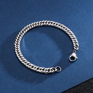GELANG TITANIUM BAJA SILVER MODEL PUNK GELANG PRIA KEREN