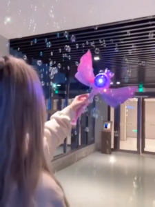 Bubble Wand Gun Toy Set for Kids | Police Car Fire Engine & Frozen Princess Gift for Boys Girls | AA Battery | Refill