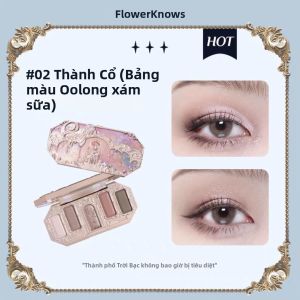 Flower Knows | Bảng phấn mắt Moonlight Mermaid tông màu đất trung tính kết cấu bám tốt không bay phấn