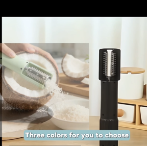 Electric Coconut Shredder IPX7 Waterproof 6-Blade SS Handheld Ultra-Fast Shredding 24H Battery Kitchen Outdoor Essential Wireless Electric fish scaler