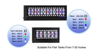 Đèn Kẹp Hồ Cá Thuỷ Sinh WRGB hẹn giờ thông minh Skyled Mini