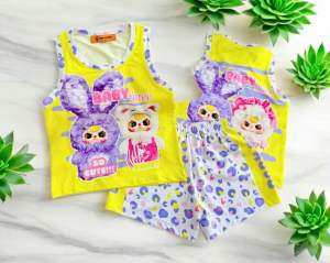 (11-45kg) Bộ sát nách quần đùi bé gái thun lạnh 3D annskid loại 1 mềm mịn co giãn dễ mặc bao xinh (379)