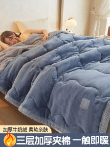 Thảm Lông Thảm Đắp Dày Dặn Mùa Đông Thảm Nhỏ Ngủ Trưa Phòng Khách Giữ Ấm Nhung San Hô Trên Giường Một Người Ký Túc Xá Nhung Sữa Bò