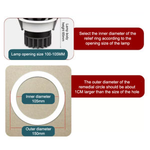 EELHOE | Decorative LED Spotlight Downlight O Rings Lampshade Ring Adapter Concealed Spacer Shims Washer Light Stand Gaskets