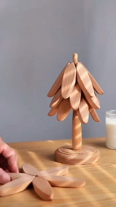 Foldable Solid Wooden Insulation Mat Tree Heat Pad Anti-scalding Mat Household Pot Mat Coaster For Kitchen Table Home Decor