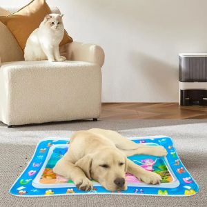 Pet Water Sensory Mat Filled with Scratch Resistant Pad Toy Summer Doghouse Cat House Ocean Flap Pad Thickened Scratch Resistant