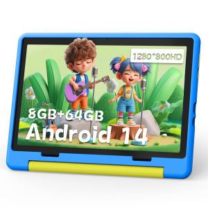 Kid Tablet Android 15 Tablet for Kids 10 inch 8GB+64GB 8-Core with Case 1TB TF Expandable for Toddler Children Parental Control