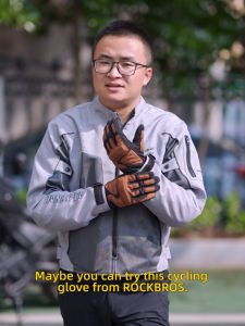 ROCKBROS Bike Gloves Shockproof Anti-slip Motorcycle Gloves Touch Screen Comfortable Cycling Full Finger Gloves