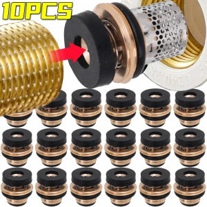 Dizoey 1/10PCS Brass Water Stop Angle Valve with Filter Screen Faucet Water Tank Quick Stop Valve Pipeline Leak Proof Plug-in Accessory