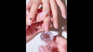 B&E 2Pcs Transparent Nail Stamper with Scraper Jelly Silicone Stamp for French Nails Manicuring Kits Nail Art Tool