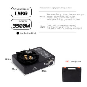 Mountainhiker | MOUNTAINHIKER Camping Gas Stove 6800W High Firepower Outdoor Portable Cassette Burner for Picnic Hiking Trekking Recreation