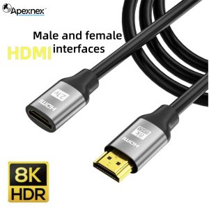 8K 60Hz Extension Cable 4K 120Hz High Speed 48Gbps 2.1 Male To Female Connector For PS5/XBox Laptop HDTV Projec.0.5M/1M/1.5M.