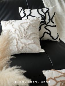 Texdream สไตล์ลำลอง ปัก 3 มิติ อุปกรณ์ตกแต่งบ้าน หมอนรองค่า ผ้าฝ้ายโพลีเอสเตอร์ สไตล์โมเดิร์นเรียบง่าย หมอนรองค่าแบบแยกเป็นชิ้น