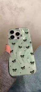 Black Bowknot Ciruclar Dots Phone Case For Samsung Galaxy A55 A16 A07 A17 A26 A36 A56 A25 A35 A14 A34 A54 A15 A13 A32 A12 Cover