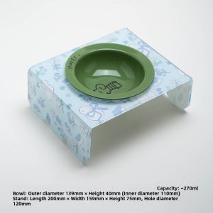 Petdebby | Elevated Slanted Cat Bowl Prevents Black Chin and Protects Cervical Spine