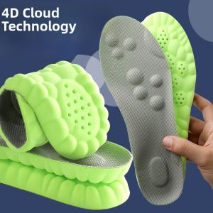 XIANZHAO | Ailanthus Anti-Odor Sweat Absorbent Breathable Ultra Soft Elastic 4D Sports Shock Absorption Pain Relief Thickened Comfortable Shoe Insoles