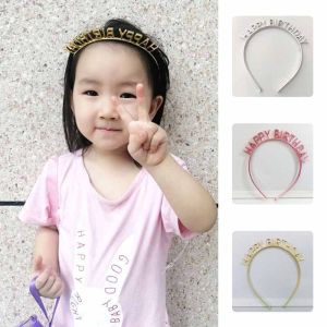 Gold Silver Happy Birthday Plastic Colorful Headband Headband