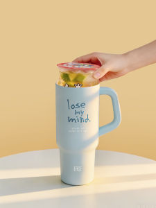 Face | Thermal Insulated Straw Cup Portable Leak-Proof Attractive