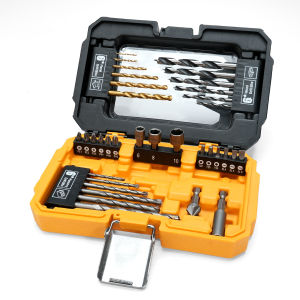 TOLESA 35PCS Drill Bit Set with Nut Driver Screwdriver Bit Countersink Bit Drill Bit Kit for Metal Wood Christmas Gift for Dad