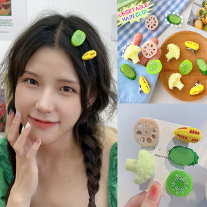 ยางมัดผมคลิปผมจำลองอาหาร กิ๊บผักและผลไม้น่ารัก คลิปปากเป็ดสาวตลก