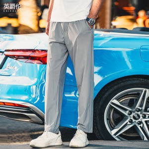 Quần Dài Nam Enjeolon Ống Đứng Mỏng Nhẹ Co Giãn Vải Lụa Băng Ống Thẳng Thường Ngày Mùa Hè Quần Dài Ống Rộng