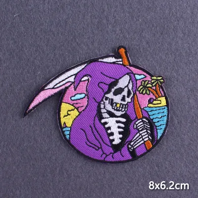 Miếng Vá Thêu Phong Cách Hippie Rock Hình Chúa Jesus Chất Liệu Polyester Dán Nhiệt Dùng Để Trang Trí Quần Áo Tự Làm