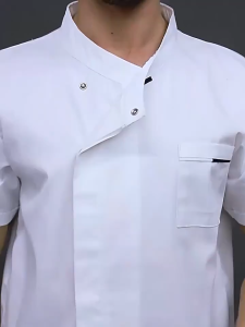 Ready Stock Chef Uniform Short Sleeve M-2XL For Men/Women Chef Jacket Cotton Breathable Waiter Uniform Hotel Kitchen Chef Shirt Chefs Costume
