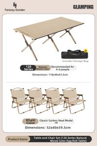 fantasy garden | Portable Folding Outdoor Table and Chairs Camping Set