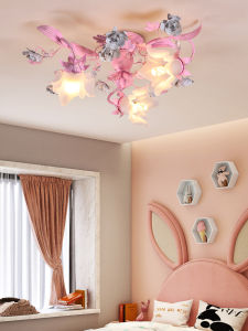 MEIYUAN | Pink Princess Suitable Iron Crystal LED Smart Ceiling Light
