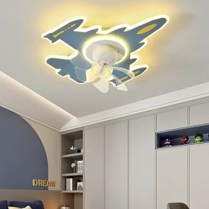 「China Plug」CHIGO | LED Ceiling Light for Childrens Room with Swivel Fan
