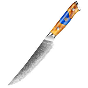 XITUO 1-6PCS Kitchen Knives Set Damascus Steel Sharp Pro Slicing Knife Nakiri Bread Santoku Paring Knife Resin Wooden Handle