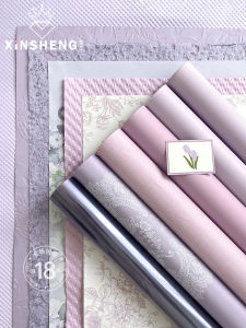 Bó Hoa Màu Tím DIY Handmade Artisanal Gift Vỏ Bọc Hoa Tươi Đa Năng Chất Liệu Gói Bao Bì Xếp Giấy Vải Bò Giấy Pha Lê