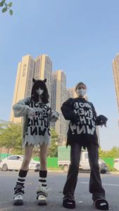 💥[A230] Áo len thun nữ Montoghi dệt kim DÁNG DÀI IN CHỮ phối RÁCH LAI TUA phom rộng siêu hot - L2M