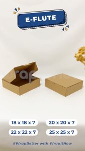 (Isi 10) Kardus E-flute Die Cut 18x18x7 // eflute dus nasi packing olshop hampers souvenir dus catering dus nasi tebal premium