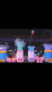 [Summer Air] ฟองซอฟู 69 รู เครื่องเพิ่มเติมบรรทัด เอฟเฟกต์แสง ปุ่มฟองซอฟู การชาร์จ USB