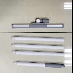 Floor Squeegee with 180° Rotating Head Squeegee for Floor with 53.5 Long Handle Squeegee Broom Rubber Squeegee for Window Cleaning Bathroom Tile Garage Concrete Deck Shower Glass